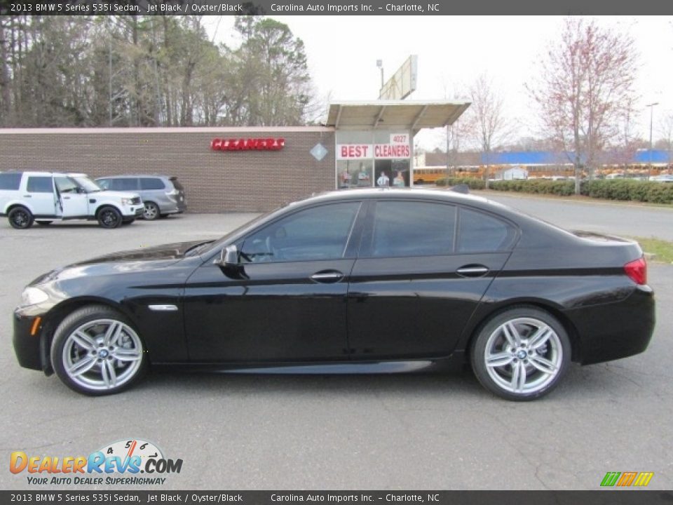 2013 BMW 5 Series 535i Sedan Jet Black / Oyster/Black Photo #7
