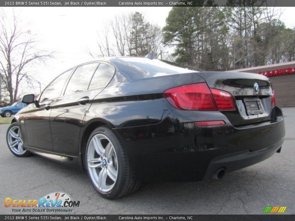 2013 BMW 5 Series 535i Sedan Jet Black / Oyster/Black Photo #8