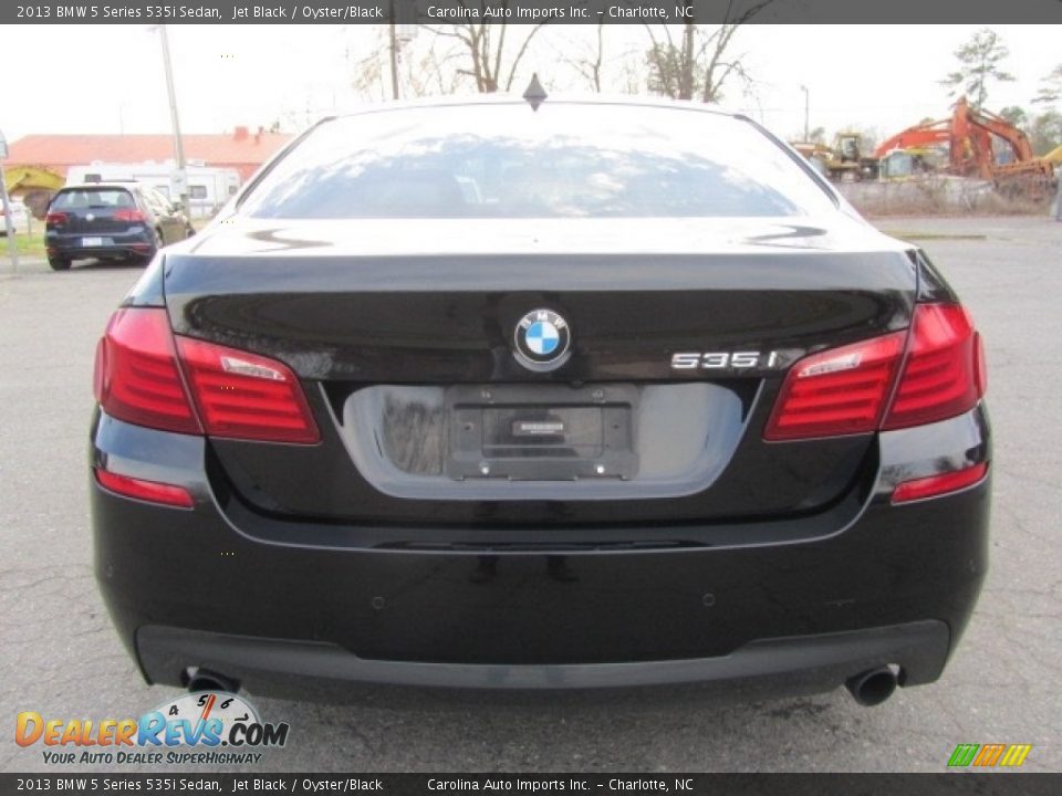 2013 BMW 5 Series 535i Sedan Jet Black / Oyster/Black Photo #9