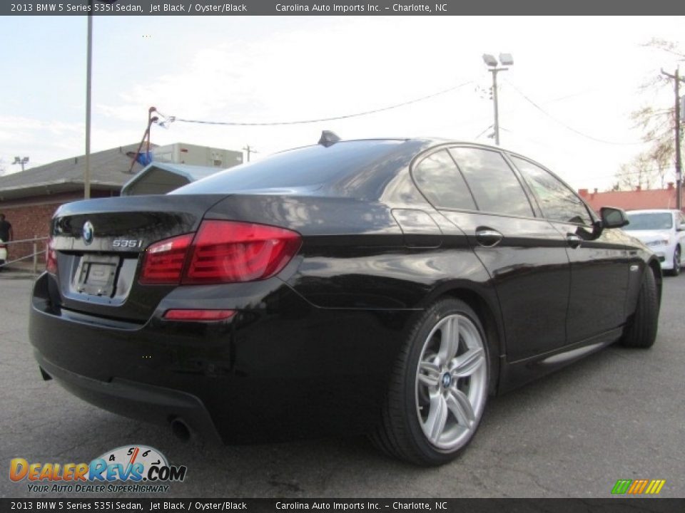 2013 BMW 5 Series 535i Sedan Jet Black / Oyster/Black Photo #10
