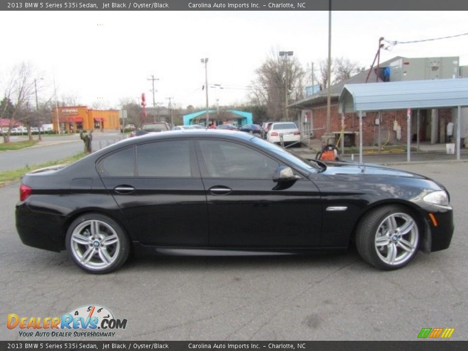 2013 BMW 5 Series 535i Sedan Jet Black / Oyster/Black Photo #11