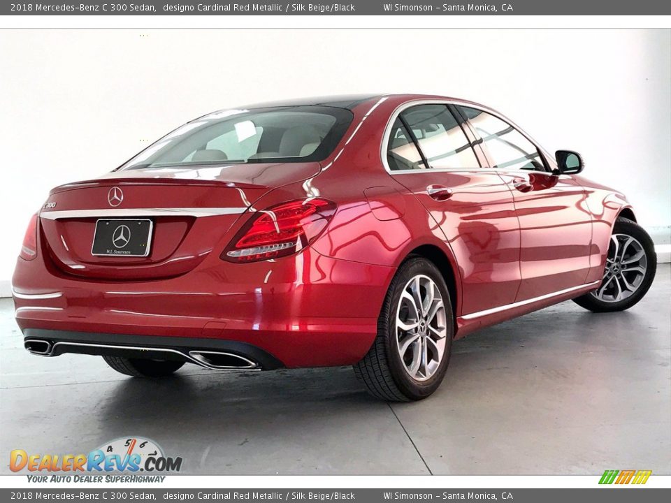 2018 Mercedes-Benz C 300 Sedan designo Cardinal Red Metallic / Silk Beige/Black Photo #13