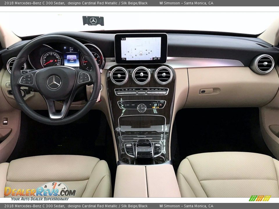 2018 Mercedes-Benz C 300 Sedan designo Cardinal Red Metallic / Silk Beige/Black Photo #15
