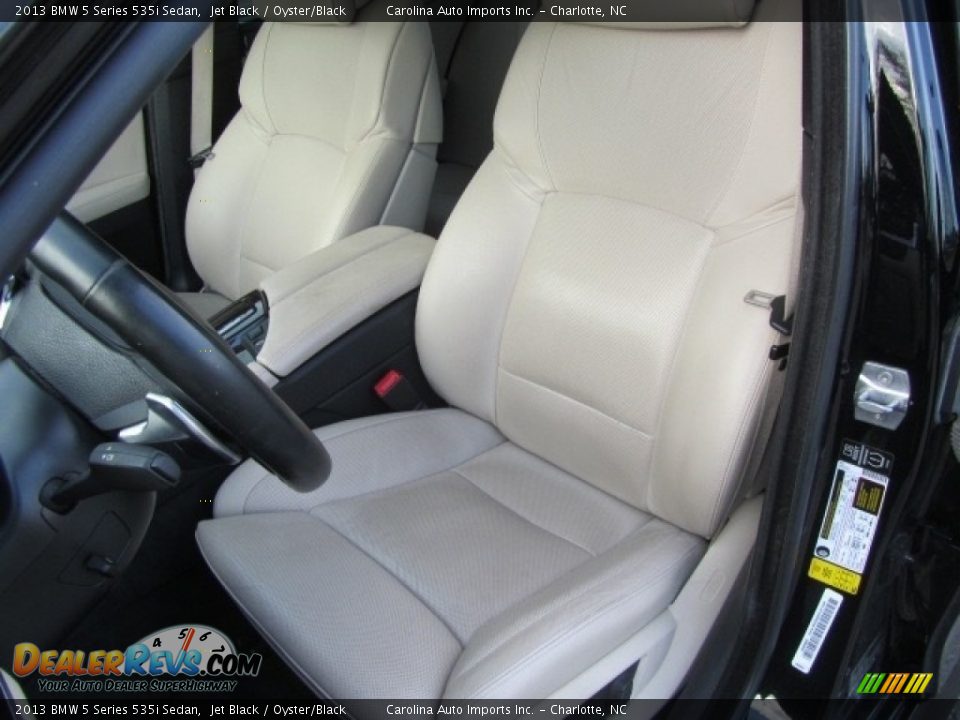2013 BMW 5 Series 535i Sedan Jet Black / Oyster/Black Photo #18