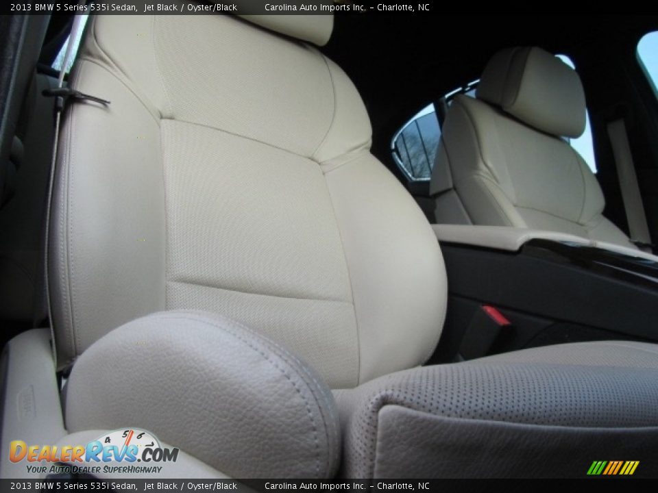 2013 BMW 5 Series 535i Sedan Jet Black / Oyster/Black Photo #22