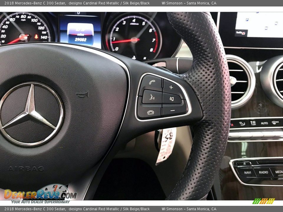 2018 Mercedes-Benz C 300 Sedan designo Cardinal Red Metallic / Silk Beige/Black Photo #22