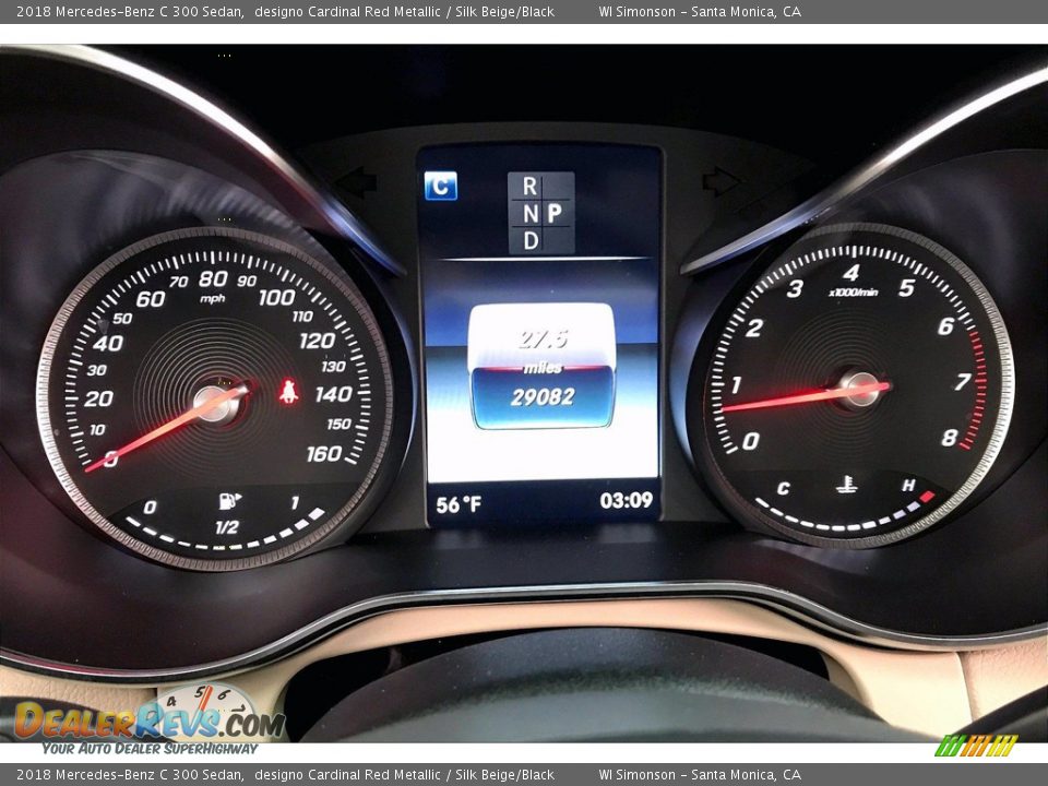 2018 Mercedes-Benz C 300 Sedan designo Cardinal Red Metallic / Silk Beige/Black Photo #23