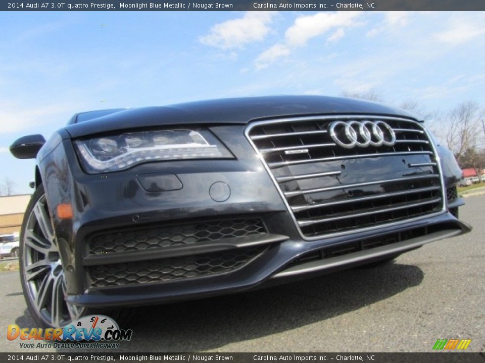 2014 Audi A7 3.0T quattro Prestige Moonlight Blue Metallic / Nougat Brown Photo #2
