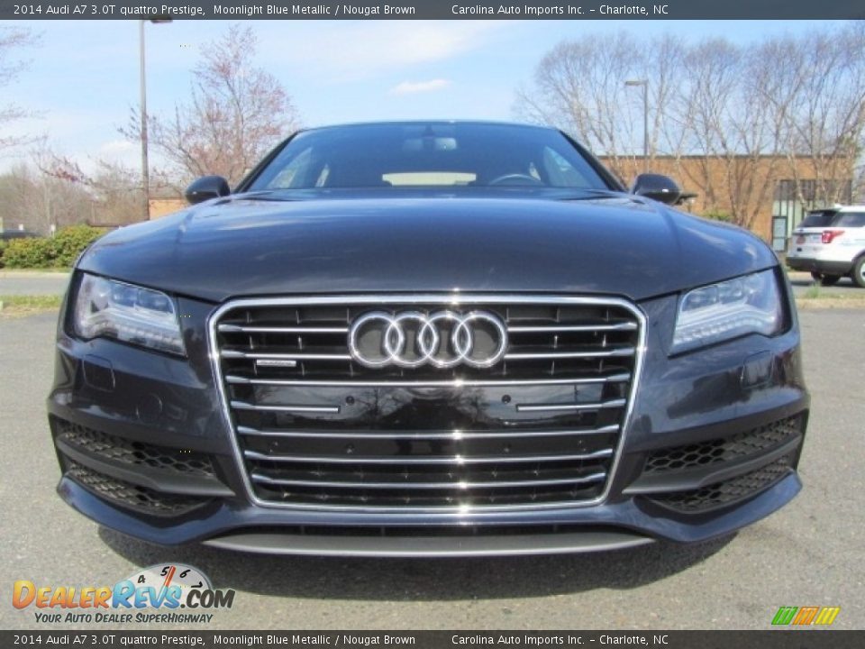 2014 Audi A7 3.0T quattro Prestige Moonlight Blue Metallic / Nougat Brown Photo #4