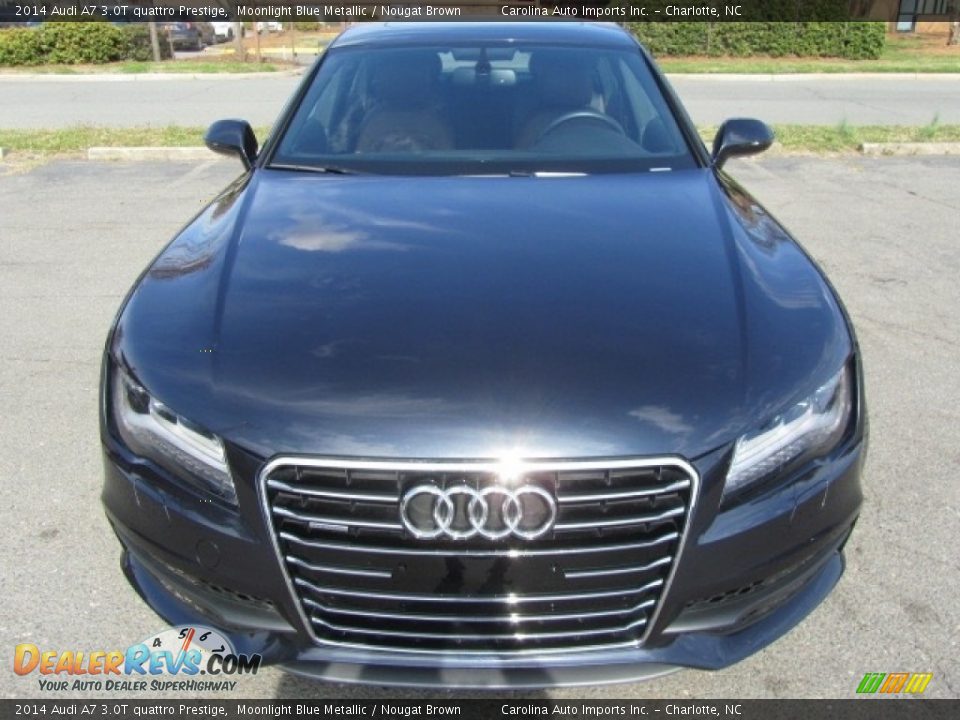 2014 Audi A7 3.0T quattro Prestige Moonlight Blue Metallic / Nougat Brown Photo #5