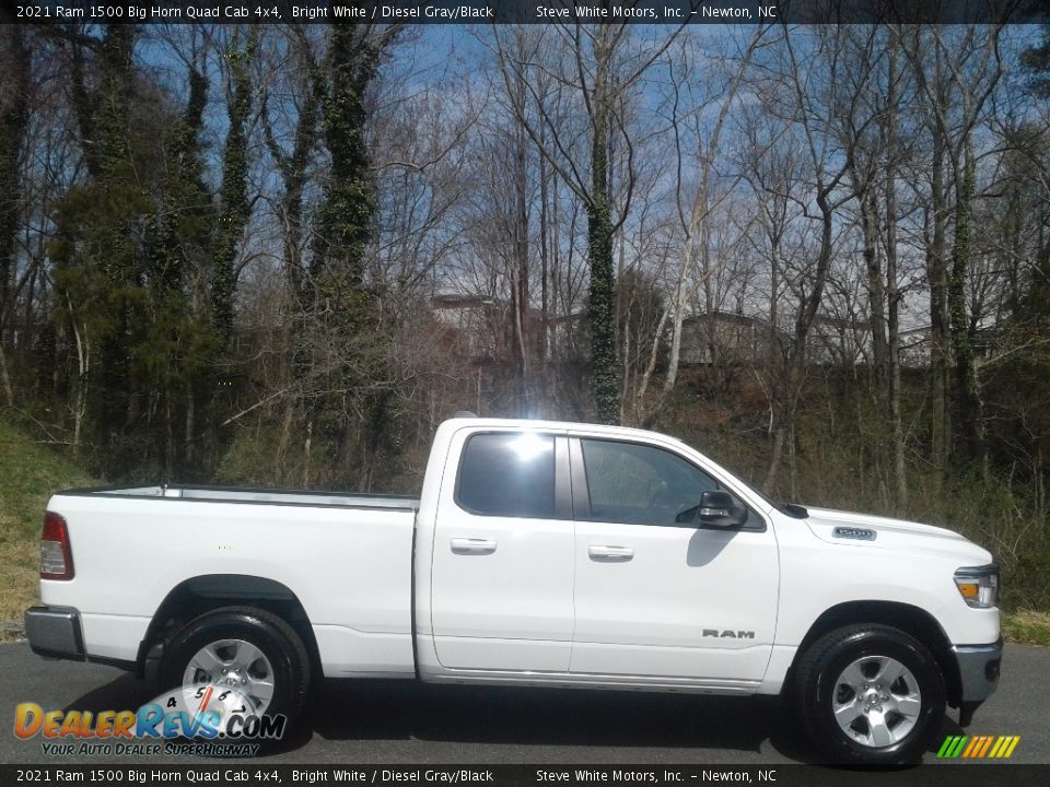 2021 Ram 1500 Big Horn Quad Cab 4x4 Bright White / Diesel Gray/Black Photo #5