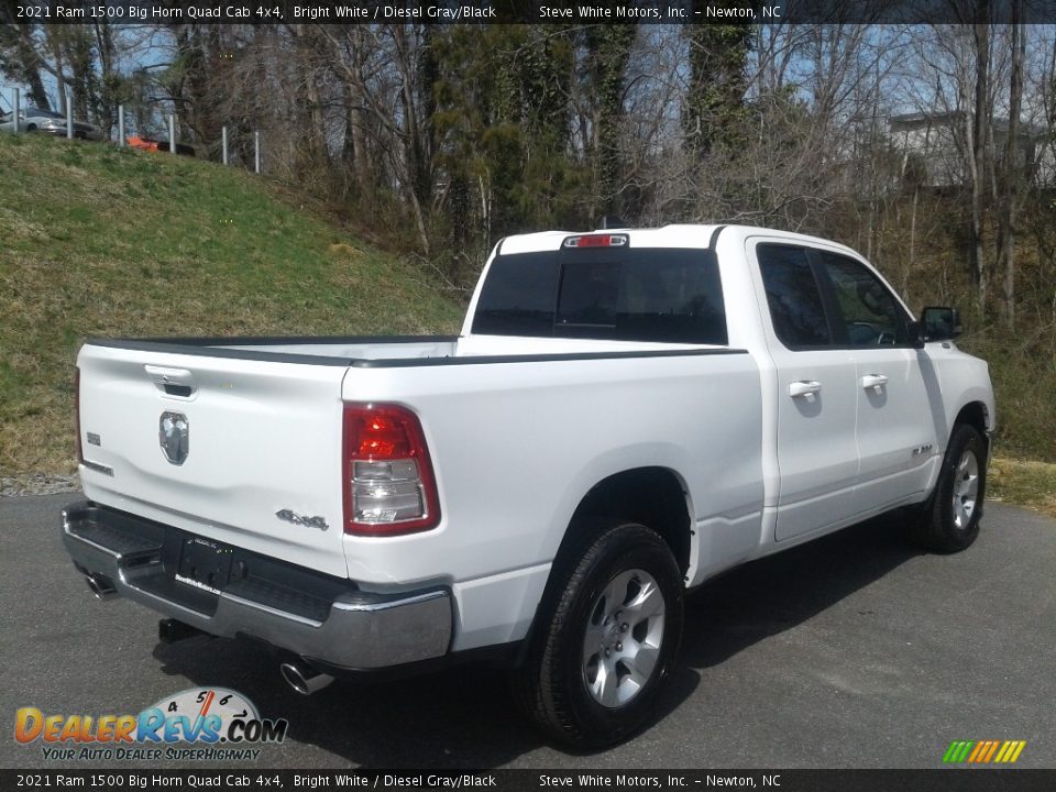 2021 Ram 1500 Big Horn Quad Cab 4x4 Bright White / Diesel Gray/Black Photo #6