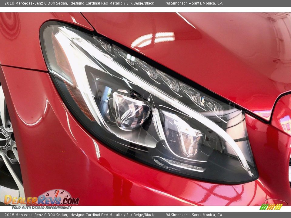 2018 Mercedes-Benz C 300 Sedan designo Cardinal Red Metallic / Silk Beige/Black Photo #28