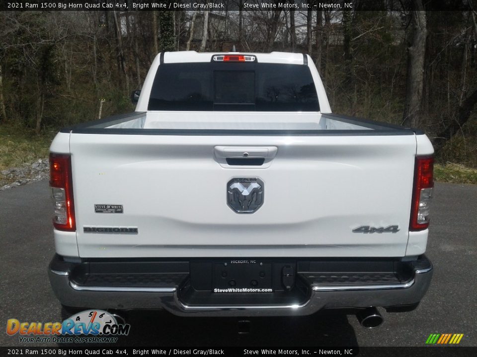 2021 Ram 1500 Big Horn Quad Cab 4x4 Bright White / Diesel Gray/Black Photo #7