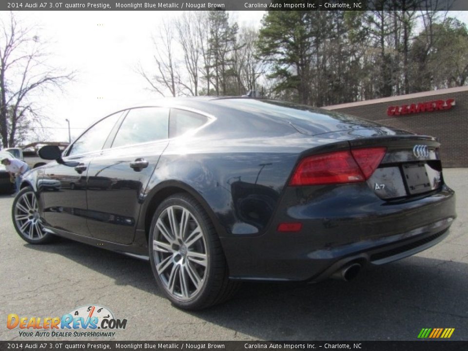 2014 Audi A7 3.0T quattro Prestige Moonlight Blue Metallic / Nougat Brown Photo #8