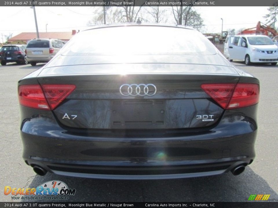 2014 Audi A7 3.0T quattro Prestige Moonlight Blue Metallic / Nougat Brown Photo #9