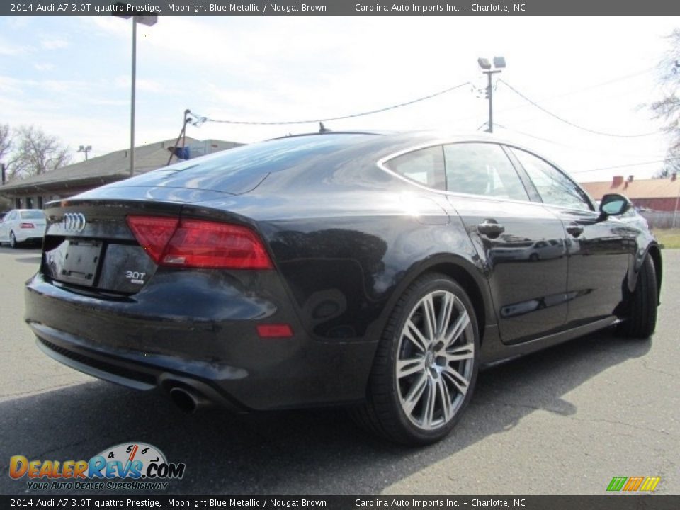 2014 Audi A7 3.0T quattro Prestige Moonlight Blue Metallic / Nougat Brown Photo #10