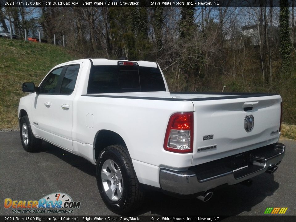 2021 Ram 1500 Big Horn Quad Cab 4x4 Bright White / Diesel Gray/Black Photo #9