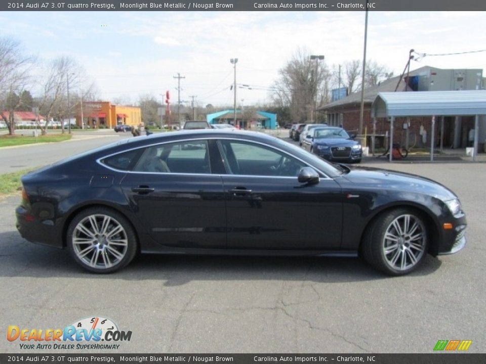 2014 Audi A7 3.0T quattro Prestige Moonlight Blue Metallic / Nougat Brown Photo #11