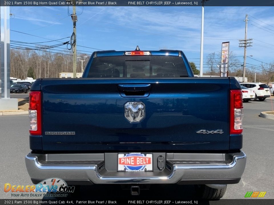 2021 Ram 1500 Big Horn Quad Cab 4x4 Patriot Blue Pearl / Black Photo #7