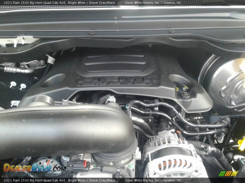 2021 Ram 1500 Big Horn Quad Cab 4x4 Bright White / Diesel Gray/Black Photo #10