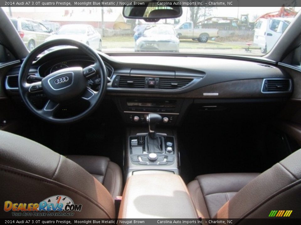 2014 Audi A7 3.0T quattro Prestige Moonlight Blue Metallic / Nougat Brown Photo #13