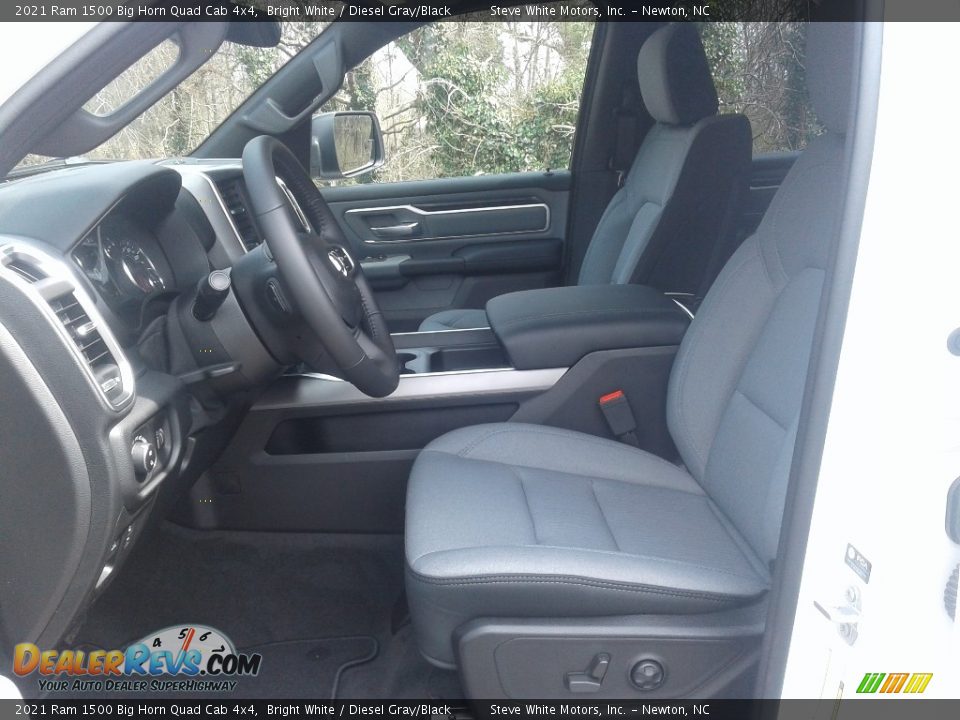 2021 Ram 1500 Big Horn Quad Cab 4x4 Bright White / Diesel Gray/Black Photo #11