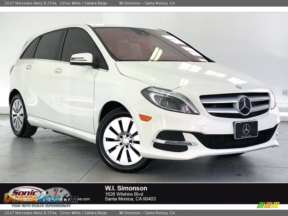 2017 Mercedes-Benz B 250e Cirrus White / Sahara Beige Photo #1