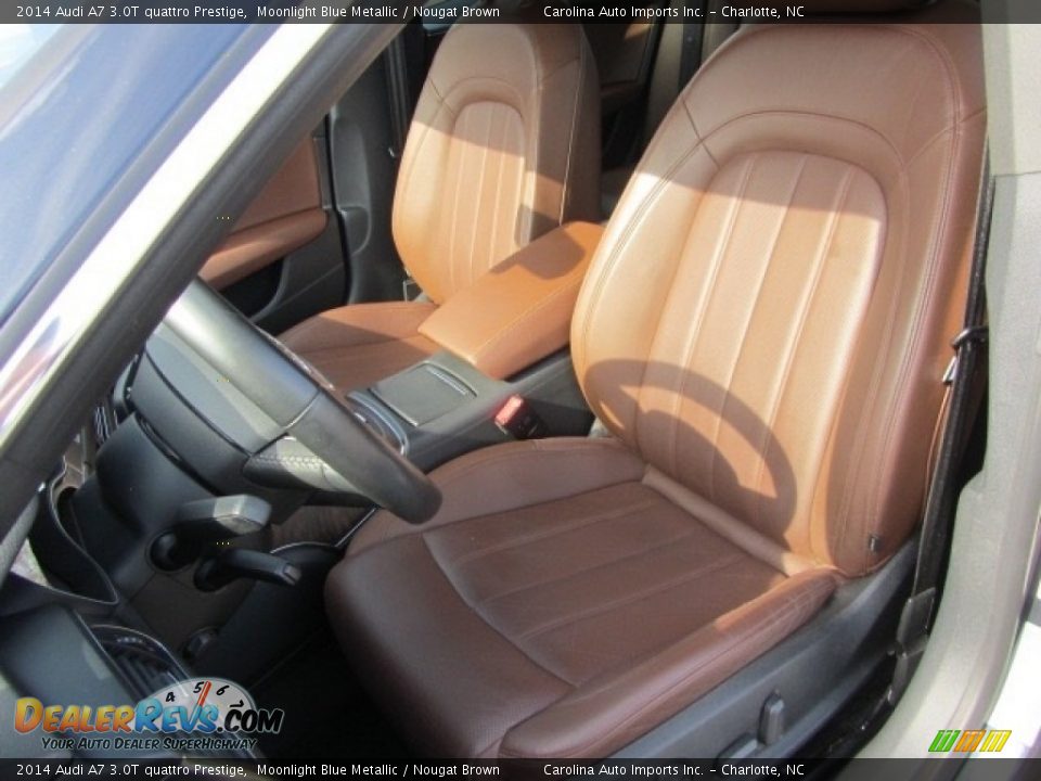 2014 Audi A7 3.0T quattro Prestige Moonlight Blue Metallic / Nougat Brown Photo #18
