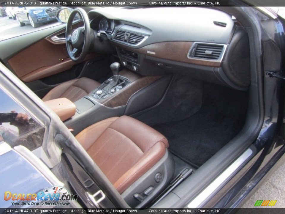 2014 Audi A7 3.0T quattro Prestige Moonlight Blue Metallic / Nougat Brown Photo #21