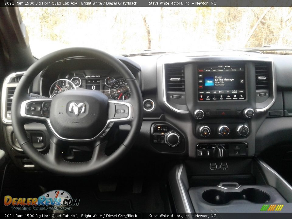 2021 Ram 1500 Big Horn Quad Cab 4x4 Bright White / Diesel Gray/Black Photo #18