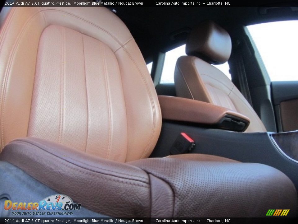 2014 Audi A7 3.0T quattro Prestige Moonlight Blue Metallic / Nougat Brown Photo #22