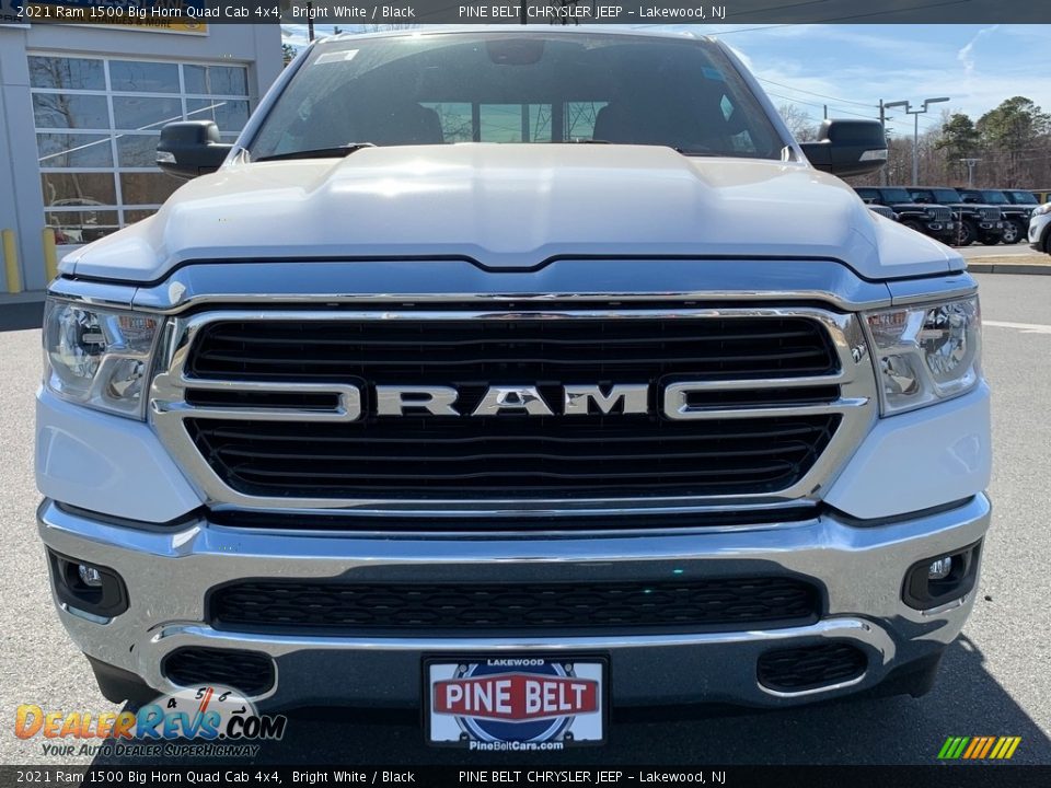 2021 Ram 1500 Big Horn Quad Cab 4x4 Bright White / Black Photo #3