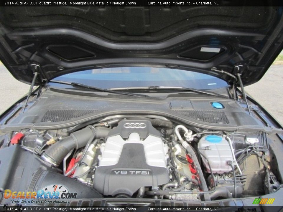 2014 Audi A7 3.0T quattro Prestige Moonlight Blue Metallic / Nougat Brown Photo #25