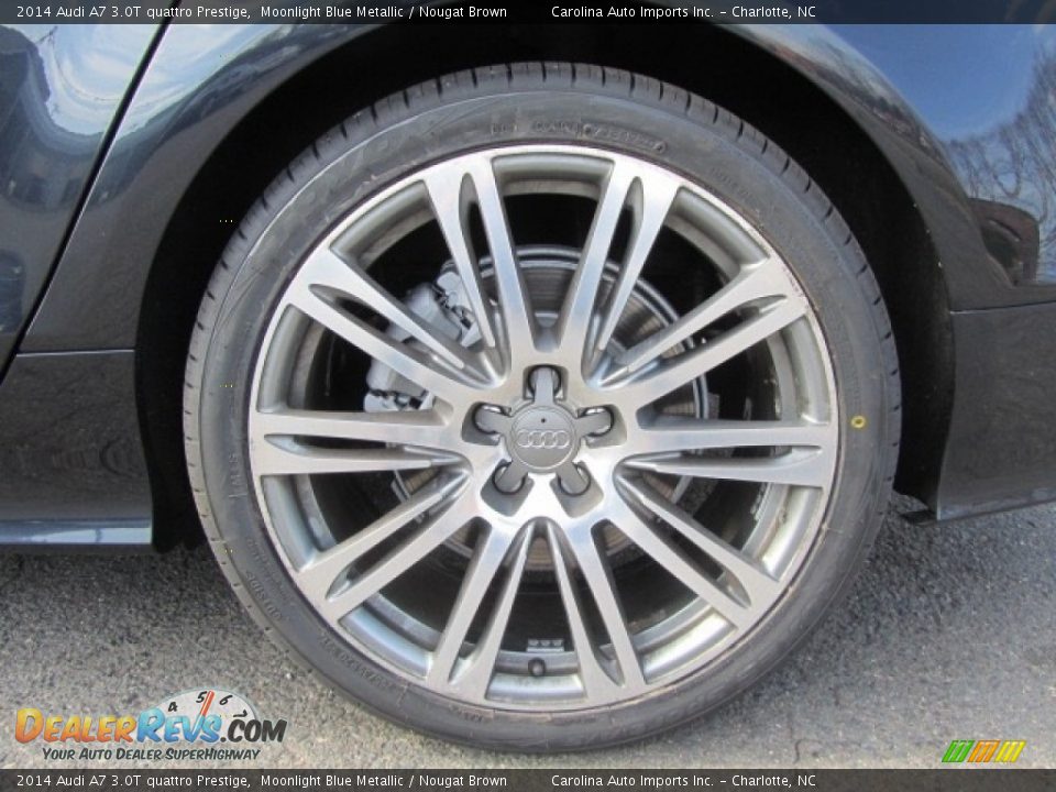 2014 Audi A7 3.0T quattro Prestige Moonlight Blue Metallic / Nougat Brown Photo #26