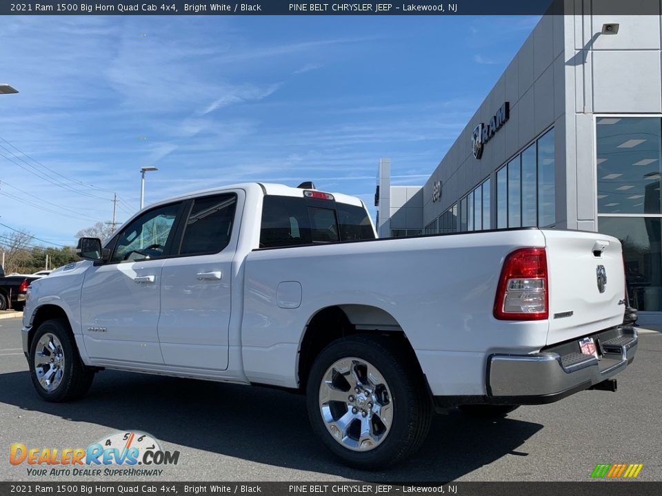 2021 Ram 1500 Big Horn Quad Cab 4x4 Bright White / Black Photo #6