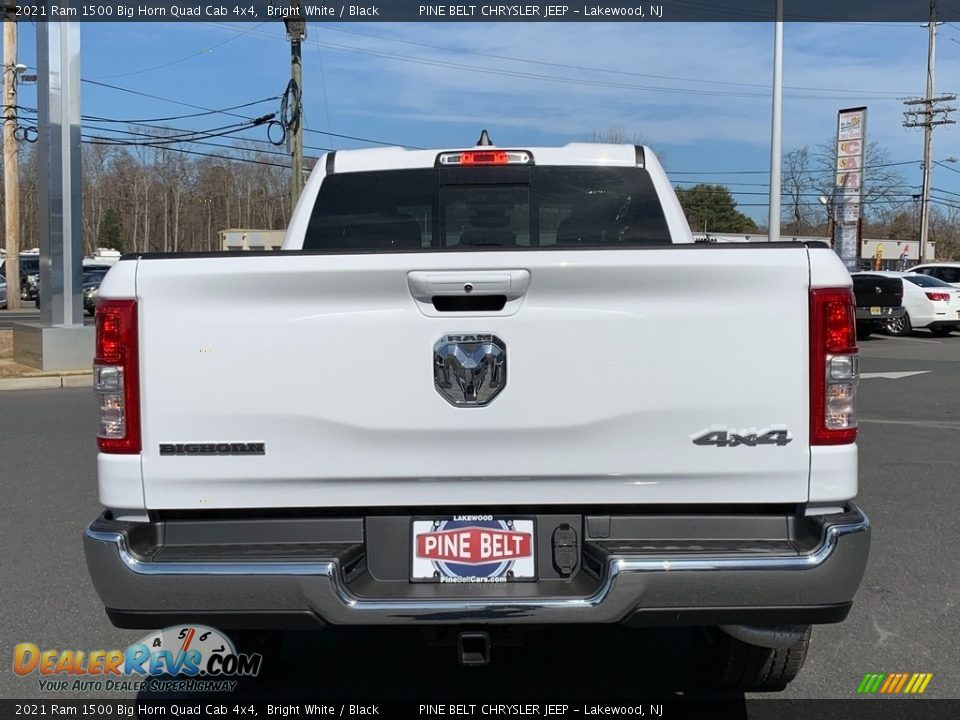 2021 Ram 1500 Big Horn Quad Cab 4x4 Bright White / Black Photo #7