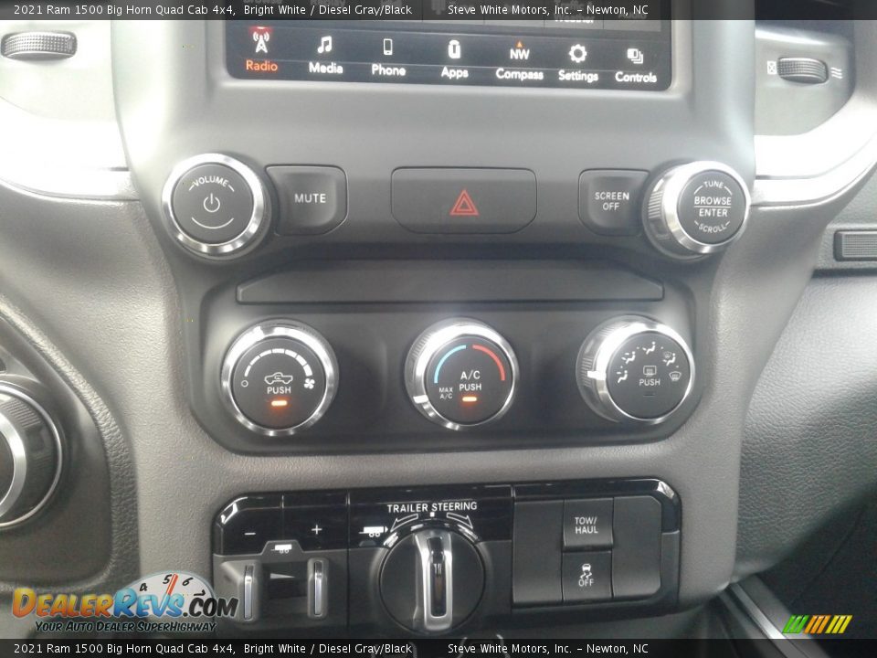 2021 Ram 1500 Big Horn Quad Cab 4x4 Bright White / Diesel Gray/Black Photo #25