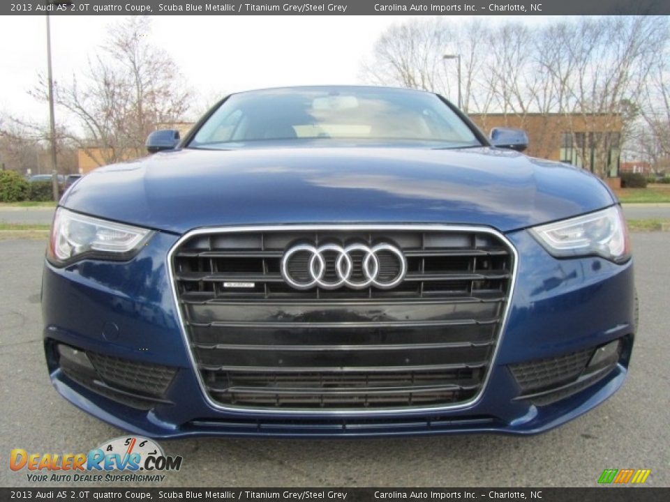 2013 Audi A5 2.0T quattro Coupe Scuba Blue Metallic / Titanium Grey/Steel Grey Photo #4