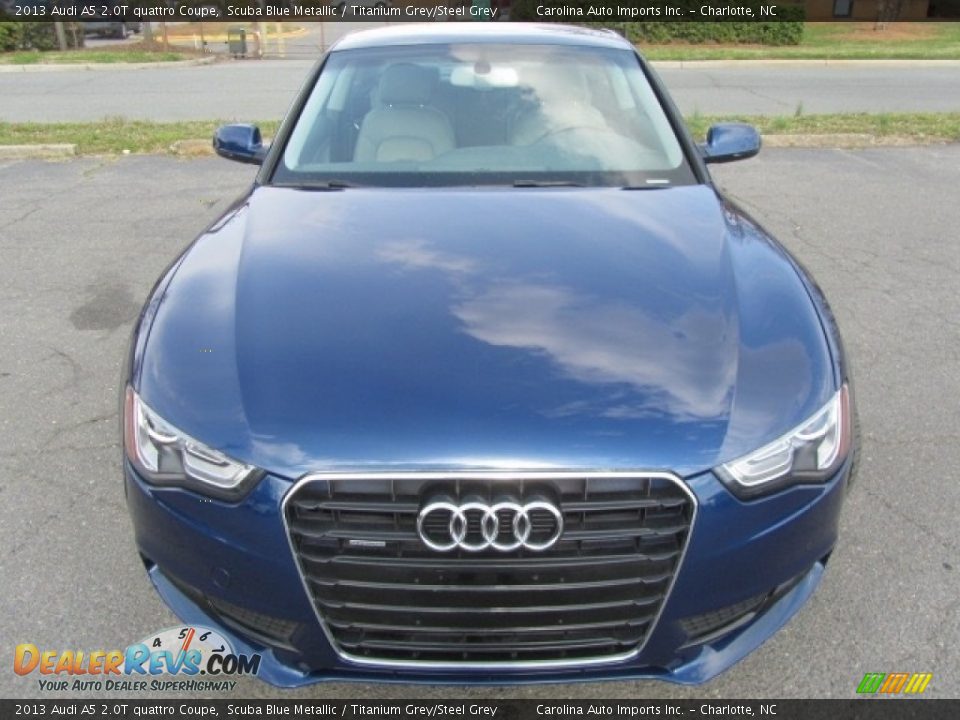 2013 Audi A5 2.0T quattro Coupe Scuba Blue Metallic / Titanium Grey/Steel Grey Photo #5