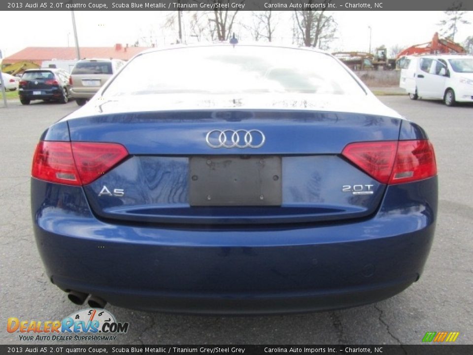 2013 Audi A5 2.0T quattro Coupe Scuba Blue Metallic / Titanium Grey/Steel Grey Photo #9