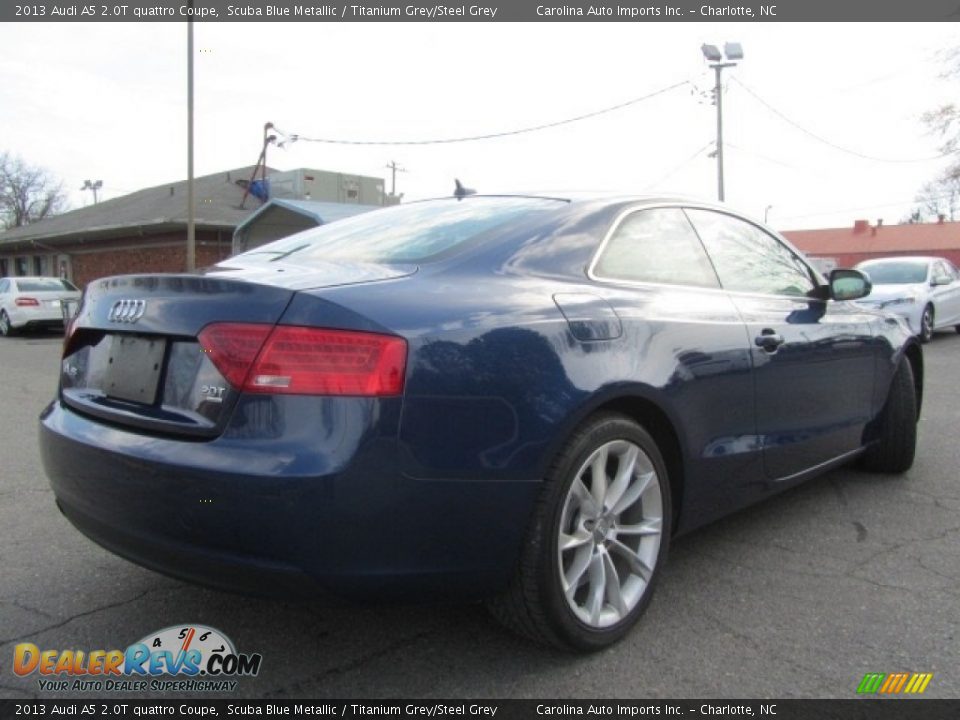 2013 Audi A5 2.0T quattro Coupe Scuba Blue Metallic / Titanium Grey/Steel Grey Photo #10