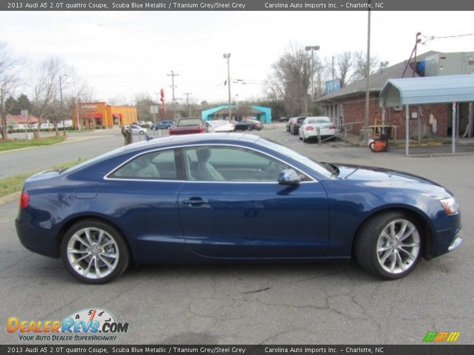 2013 Audi A5 2.0T quattro Coupe Scuba Blue Metallic / Titanium Grey/Steel Grey Photo #11