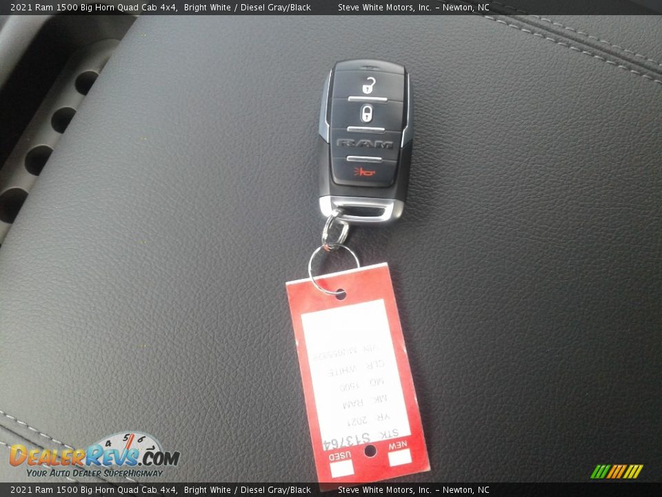 2021 Ram 1500 Big Horn Quad Cab 4x4 Bright White / Diesel Gray/Black Photo #31