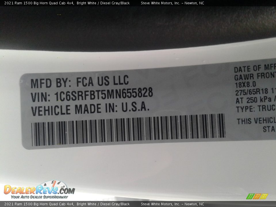 2021 Ram 1500 Big Horn Quad Cab 4x4 Bright White / Diesel Gray/Black Photo #32