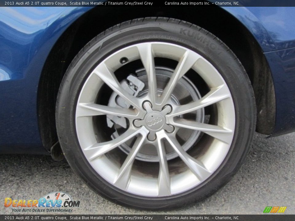 2013 Audi A5 2.0T quattro Coupe Scuba Blue Metallic / Titanium Grey/Steel Grey Photo #18