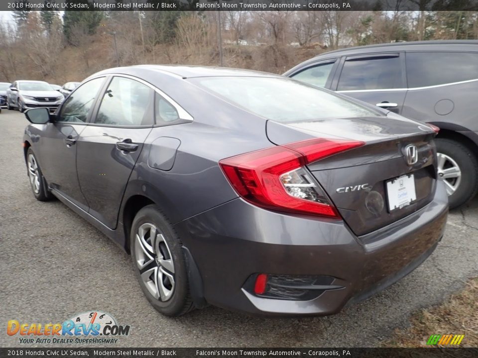 2018 Honda Civic LX Sedan Modern Steel Metallic / Black Photo #2