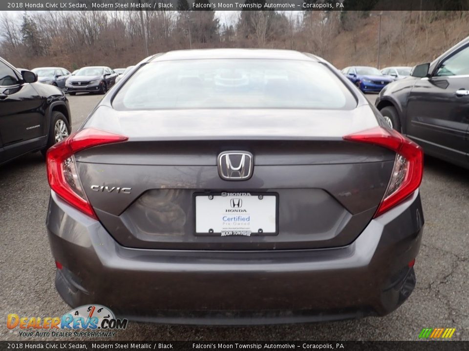 2018 Honda Civic LX Sedan Modern Steel Metallic / Black Photo #3