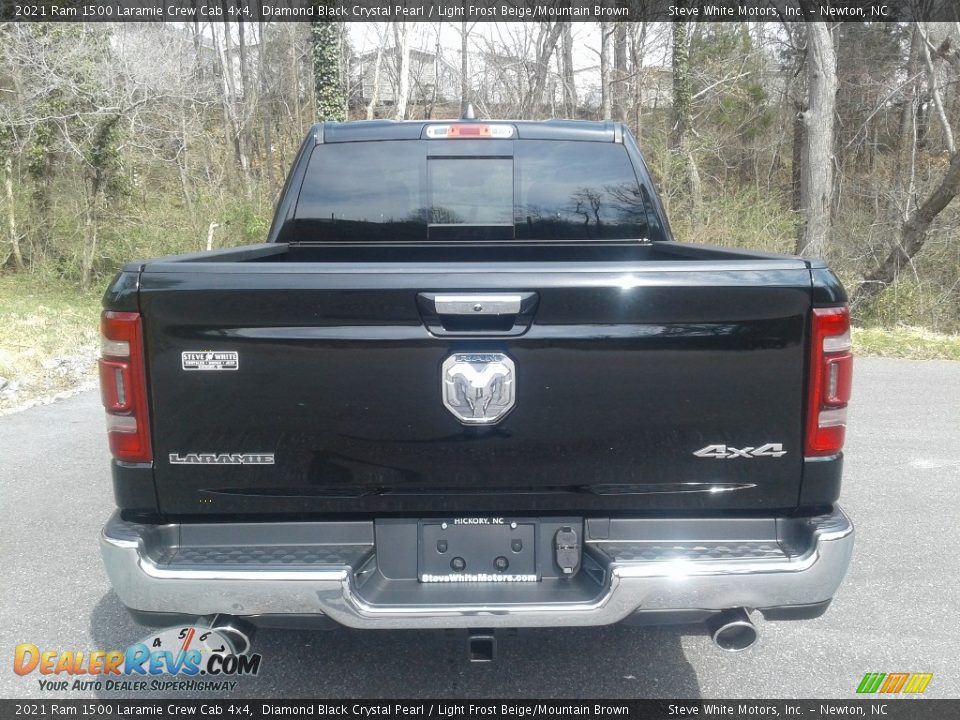 2021 Ram 1500 Laramie Crew Cab 4x4 Diamond Black Crystal Pearl / Light Frost Beige/Mountain Brown Photo #7