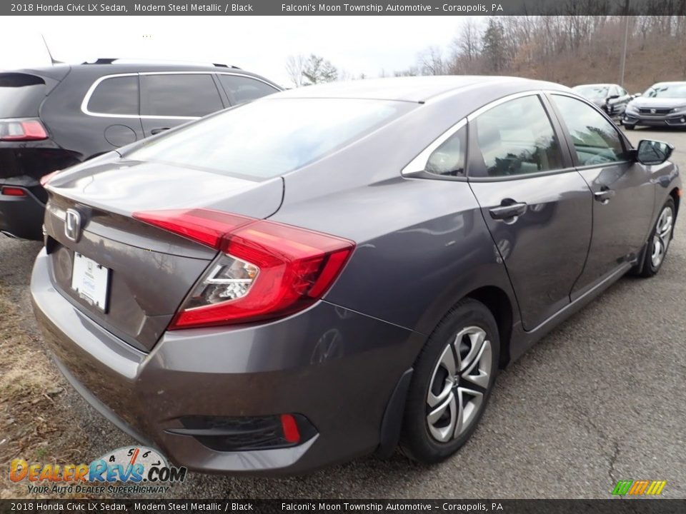 2018 Honda Civic LX Sedan Modern Steel Metallic / Black Photo #4